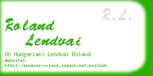 roland lendvai business card